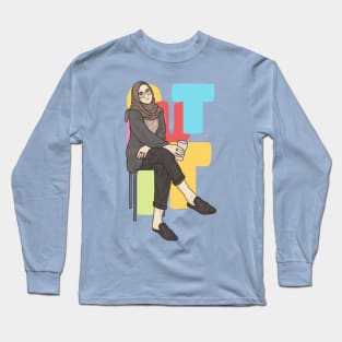 Girl Sitting To Drink Long Sleeve T-Shirt